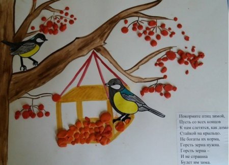 Синичка рисунок для детей