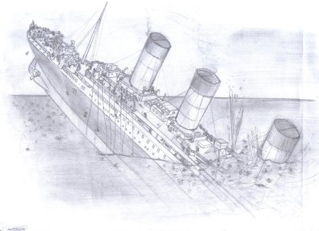 Титаник рисунок