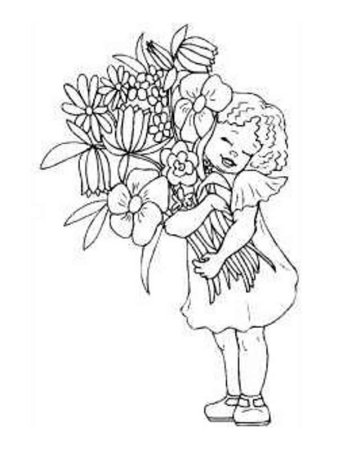 Раскраска ко Дню матери