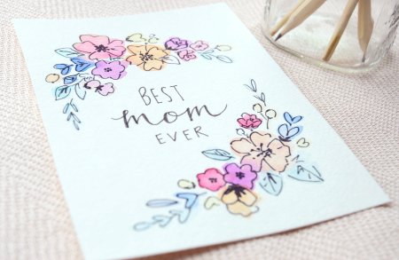 Рисунок маме на день рождения