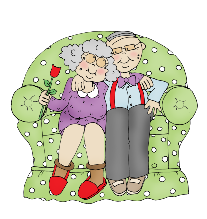 Открытка для бабушки и дедушки