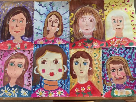 Портрет мамы рисунок