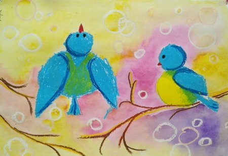 Рисунок на тему Синичкин день