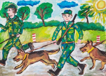 Пограничник иллюстрация