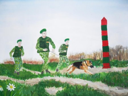 Пограничник рисунок