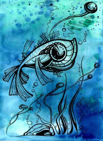 Морская тематика в графике