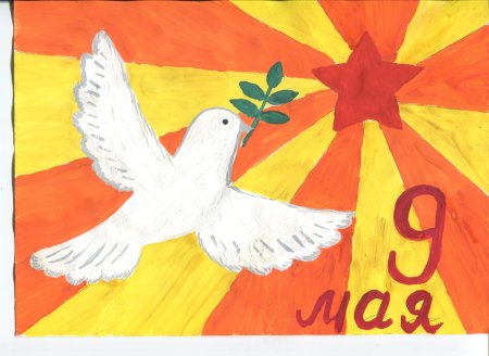 Голубь Победы рисунок