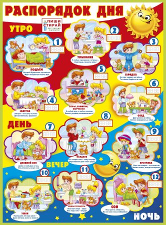 Режим дня для детей