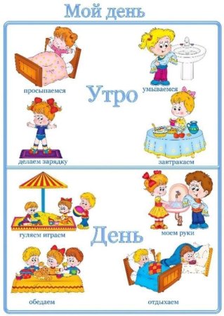 Распорядок дня рисунок