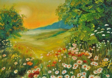 Летний пейзаж для детей