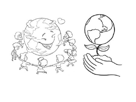 Раскраска мир на земле