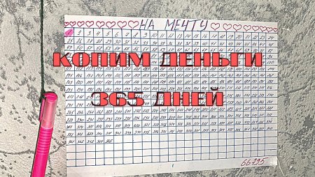 Копилка коплю на мечту 365 дней