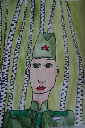 Солдат Победы рисунок