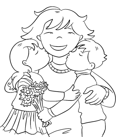 Раскраска мама