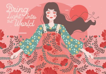 Векторная иллюстрация женский день