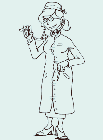 Раскраска врач