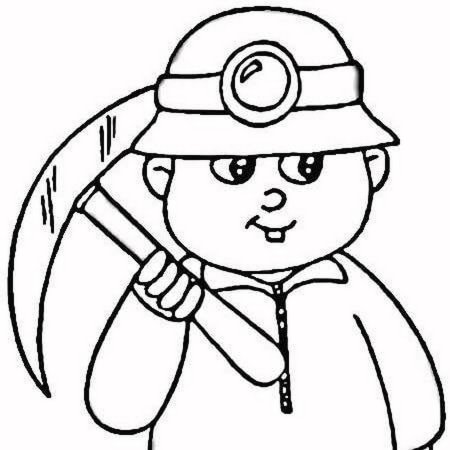 Раскраска Шахтера для детей