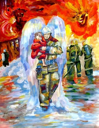 Пожарный рисунок для детей