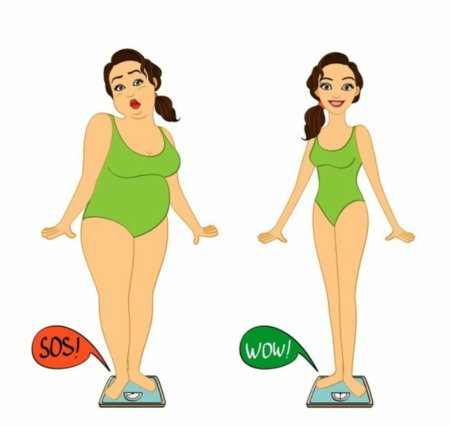 Похудение до после рисунок