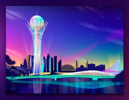 Казахстан достопримечательности рисунки