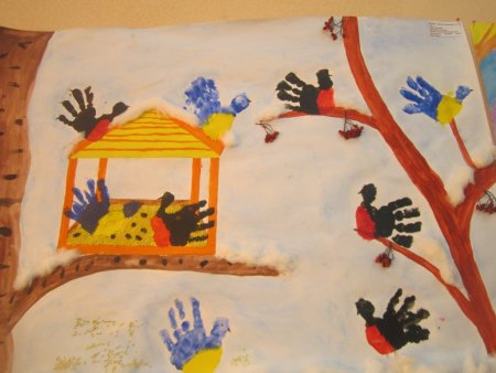 Синичкин день аппликация в детском саду