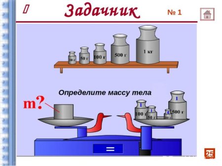 Определение массы тела