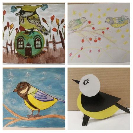 Аппликация на тему Синичкин день