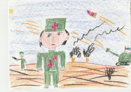 Рисунок солдата на 9 мая