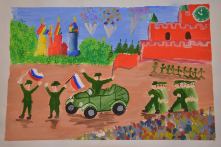 Парад Победы рисунок на конкурс
