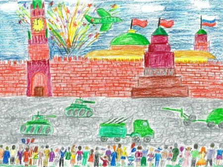 Рисование парад Победы