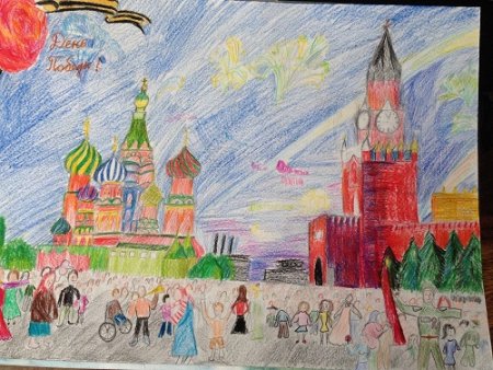 Рисование парад на красной площади