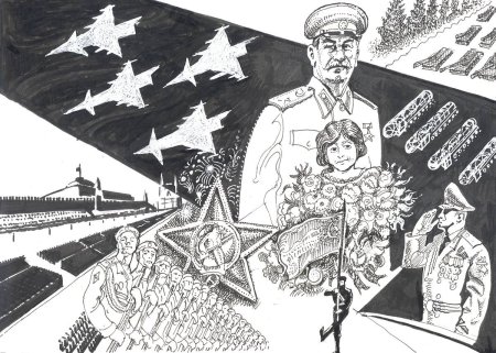 Парад Победы живопись