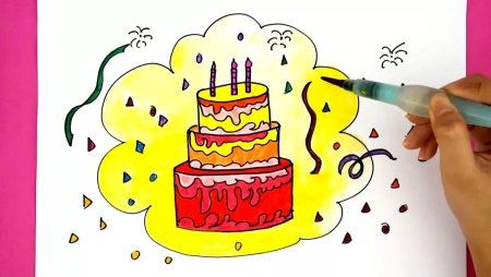 Плакат с днем рождения рисунок