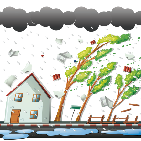 Ветреный день рисунок