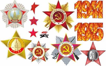 Гвоздики с георгиевской лентой