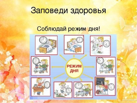 Режим дня рисунок 1 класс