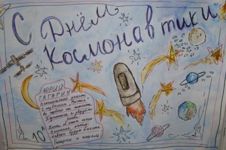 Плакат на космическую тему