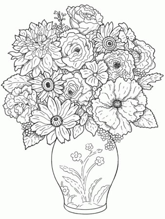 Цветы. Раскраска