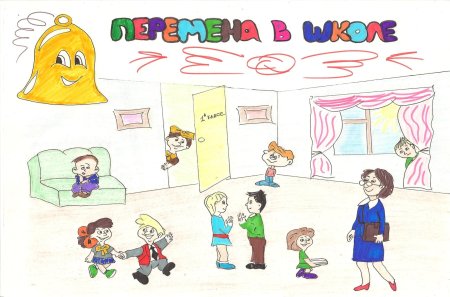 Перемена в школе рисунки