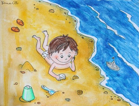 Детские рисунки на тему море