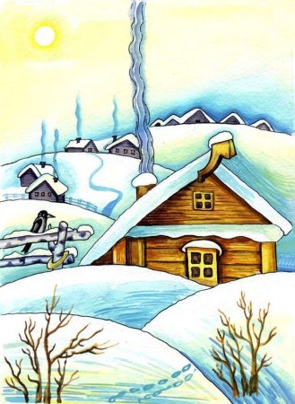 Детские зимние пейзажи