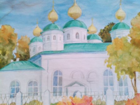 Воскресенский собор Череповец рисунок