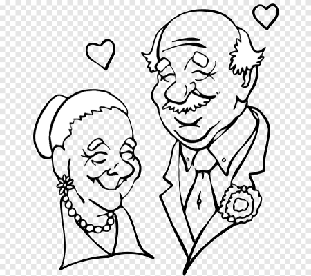 День пожилого человека раскраска