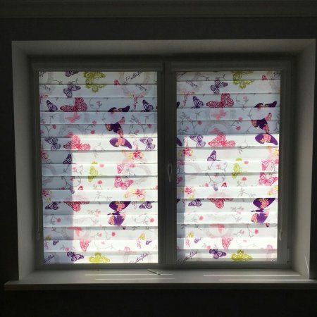 Шторы день ночь с рисунком