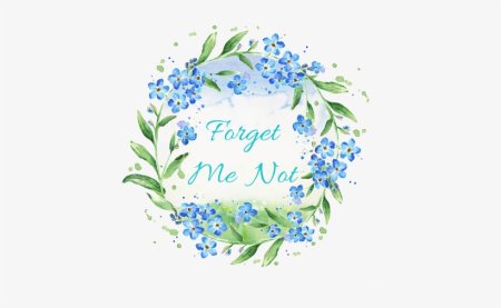 Открытка с незабудками ко Дню матери