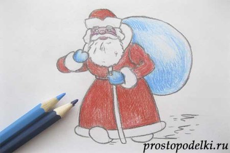Рисовать Деда Мороза в день рождения