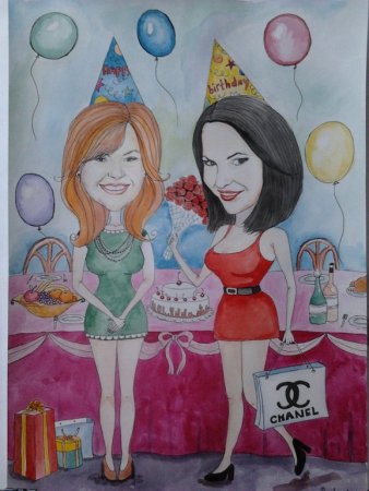 Подружки рисунок