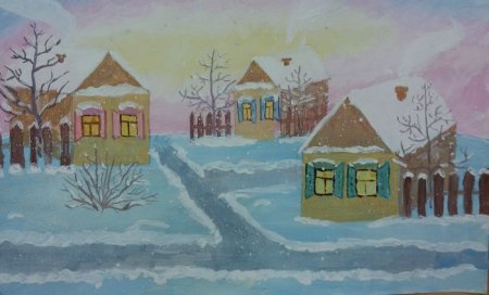 Рисунок на тему Мороз и солнце день чудесный