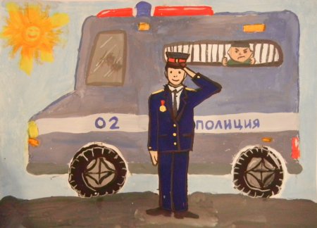 Рисунок на тему профессия полицейский