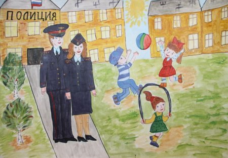 Рисунок ко Дню полиции